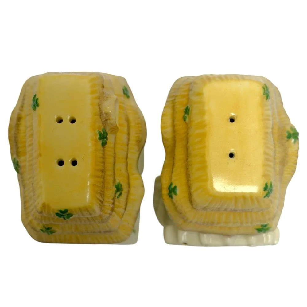 Vintage 2003 Lenox Irish Blessing Cottage Salt & Pepper Shakers Fine China‎
